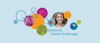 Collage with headshot of Claire Greene with words Q&A and Centennial Grand Challenges
